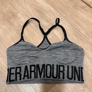 Under Armour Women's Black and Gray Sports Bra